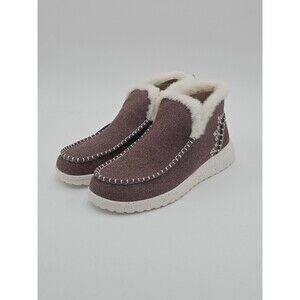Hey Dude Denny Faux Shearling Women's W9 Walnut